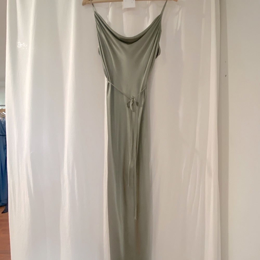 Shona Joy La Lune Bias Cowl Slip- Sage - Picture 4 of 4